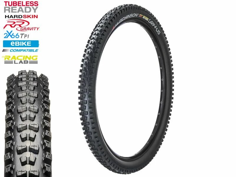 Hutchinson Pneu Griffus Racing Lab EBIKE Tubeless Ready 2x66 TPI 27.5'' Noir 1 Hutchinson Pneu Griffus Racing Lab EBIKE Tubeless Ready 2x66 TPI 27.5'' Noir