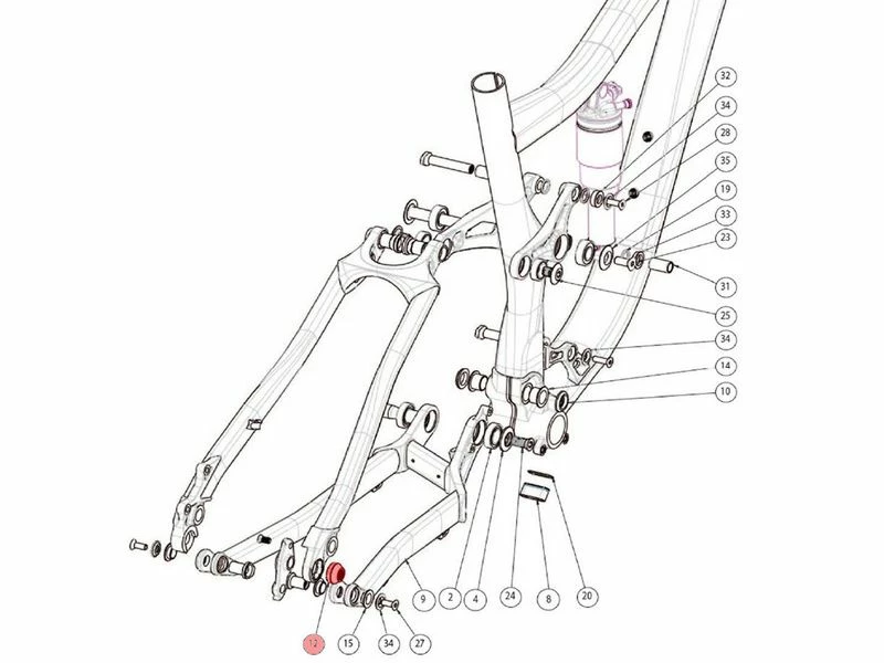 Rocky Mountain Ecrou Pour Axe De Roue Arrière Type Shimano (Slayer/Element/Thunderbolt/Altitude) 2 Rocky Mountain Ecrou Pour Axe De Roue Arrière Type Shimano (Slayer/Element/Thunderbolt/Altitude) – Image 2