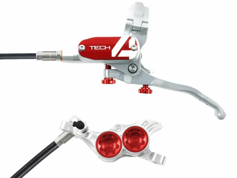 Hope Frein à Disque Arrière Tech 4 V4 Argent / Rouge 2023 2 Hope Frein à Disque Arrière Tech 4 V4 Argent / Rouge 2023 – Image 2